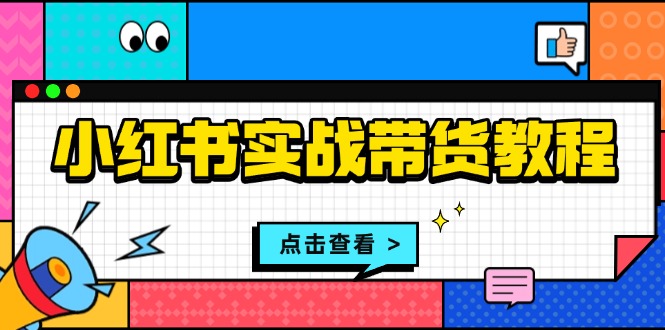 （13615期）小红书实战带货教程：从开店到选品、笔记制作、发货、售后等全方位指导思达网创-思达私域联盟网思达网创-199sd.com