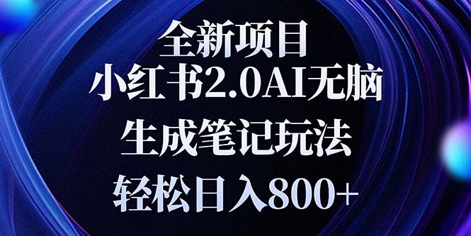 （13617期）全新小红书2.0无脑生成笔记玩法轻松日入800+小白新手简单上手操作思达网创-思达私域联盟网思达网创-199sd.com