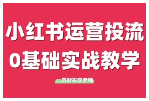 小红书运营投流，小红书广告投放从0到1的实战课，学完即可开始投放思达网创-思达私域联盟网思达网创-199sd.com